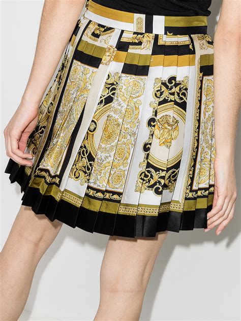 versace baroque pleated skirt